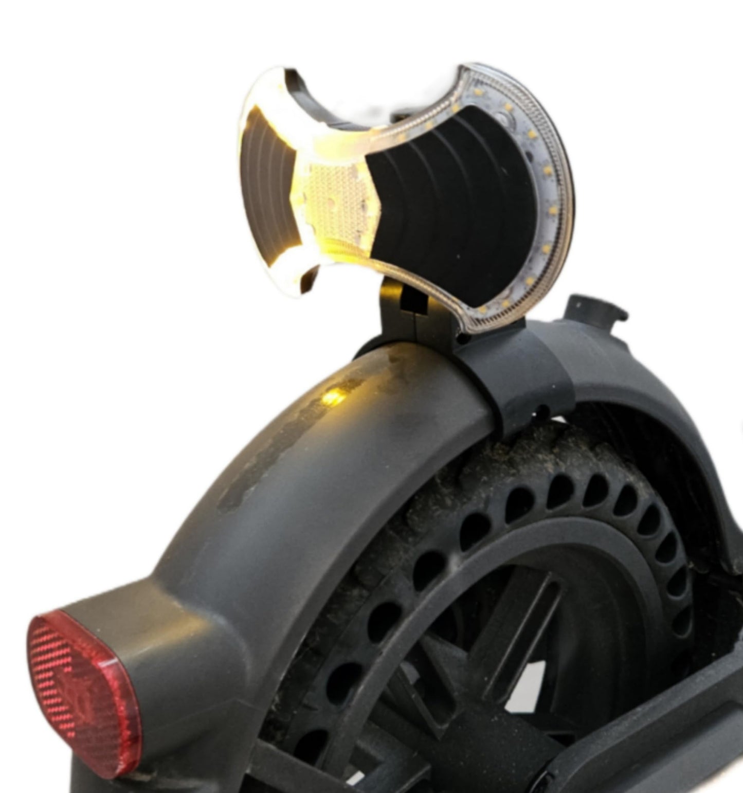 OWLZEN lumière avant et arrière avec clignotants pour vélo et trottinette - Accessoires et fixation universelle arrière pour trottinette compris, télécommande sans fil, lampe LED rechargeable par USB